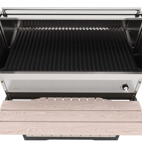 Imagen 5 de 10 de Parrilla A Gas Tapa Acero Inoxidable 90cm Luxorgas Tambor