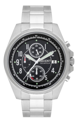 Relógio Orient Masculino Solartech Mbssc263 P2sx Preto 42mm