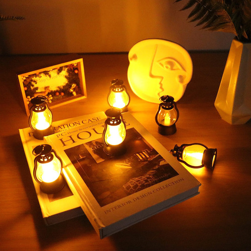 // Luz Decoración 6pcs Linterna Eléctrica Lámpara Vintage