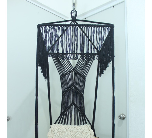 Silla Columpio Hamaca Colgante Cuadrada Princesa Negro