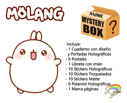 Caja Misteriosa Anime Molang Mistery Box Envío Gratis
