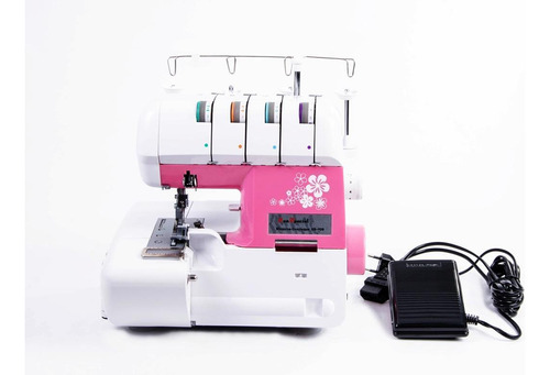 Máquina De Costura Doméstica Overloque Ss-320 Rosa- 220v