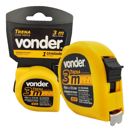 Kit 6 Trenas 3 Metros Curta De Aço Alta Qualidade - Vonder