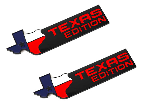 2 Emblemas Texas Edition Negro P/ Camioneta Troca Turbo Rs