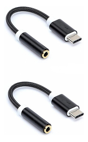 2 Pcs De Adaptador De Usb De 3,5mm De Auriculares De Sonido