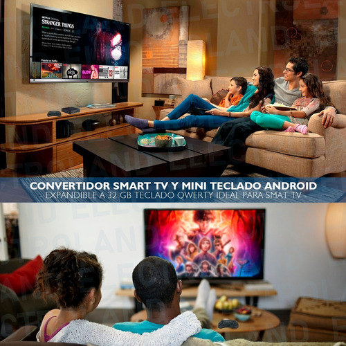 Convertidor Smart Convertir Tv Box Android Teclado Hdmi Rca