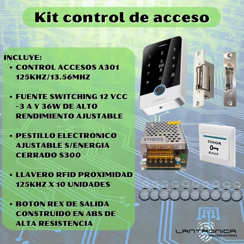 Kit Control De Acceso Biometrico A301 12v