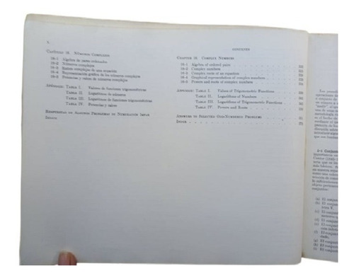 Libro Algebra Trigonometría Modernas Bilingue Año 1970 (Usado)