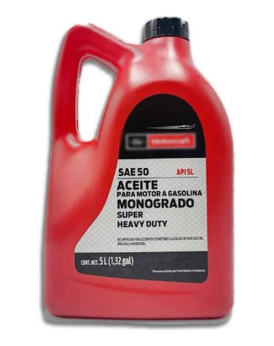 Aceite Sae 50 Para Motor A Gasolina Monogrado 