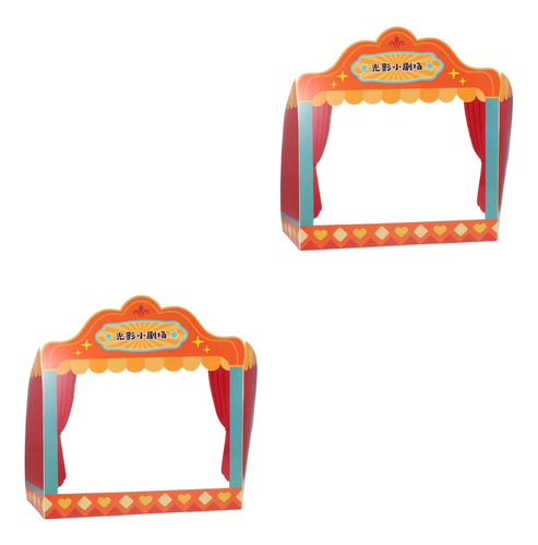 Teatro Chino De Marionetas De Sombras Para Niños, 2 Piezas: