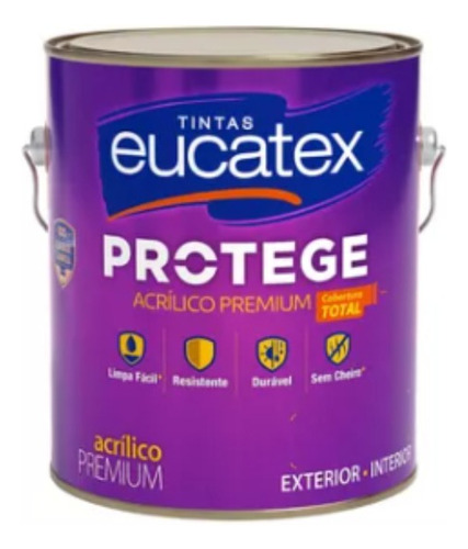 Tinta Acrílica Eucatex Protege Premium Fosco 3,6lt Cor Marfim