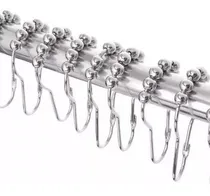 Comprar Ganchos Roller Cortina De Baño Metalicos 12 Unidades