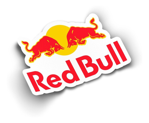 Sticker Letrero Adhesivo Calcomanía Logo Red Bull Abajo
