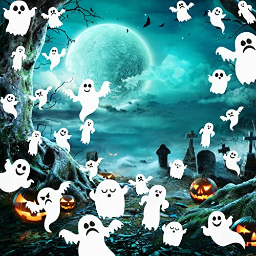 Pack De 63 Pegatinas De Pared De Fantasmas De Halloween...