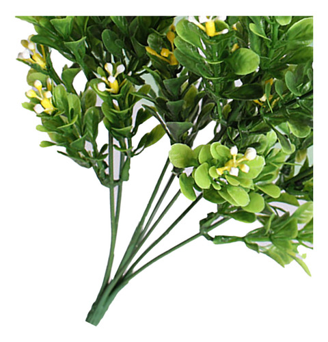 Flores Artificiales Amarillas, Hojas Y Plantas Con Forma Rea