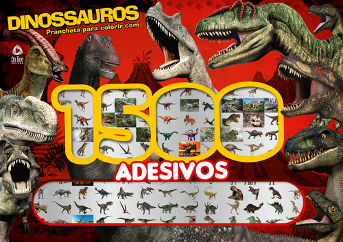 Dinossauros Prancheta para Colorir com 1500 Adesivos, de () On Line a. Editora IBC - Instituto Brasileiro de Cultura Ltda, capa mole em português, 2022