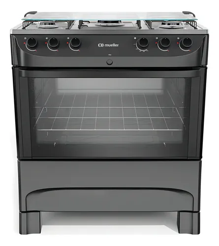 Fogão 5 Bocas Mueller Mesa De Inox Mfi5bb Preto Fosco