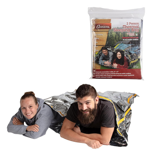 Grizzly Gear - Saco De Dormir Térmico Para 2 Personas Con Ca