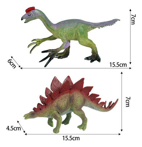 2 Pçs Figuras De Dinossauro Realista Brinquedos Estilo C