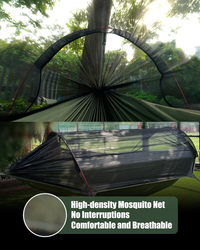 Hamaca De Camping Covacure Ligera Doble Con Mosquitera