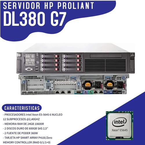 Servidor Rackeable Hp Proliant Dl380 G7 2ur