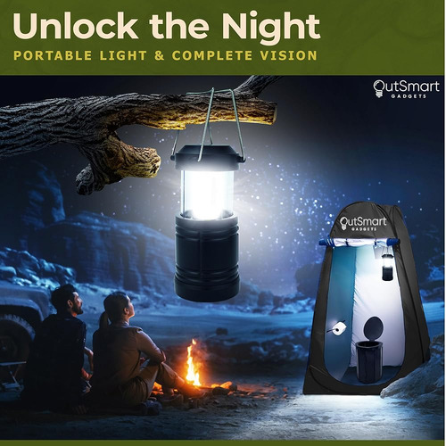 Inodoro Portátil De Camping Con Carpa Y Linterna Led