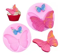 Comprar Molde Silicona Mariposa X2 Repostería Fondant Porcelana Color Rosa