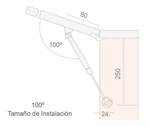 Piston De Gas Amortiguador Puerta Alacena Cocina Gabinete