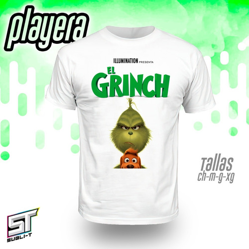 Imagen 1 de 4 de Playeras De Grinch-0001 Con Envió