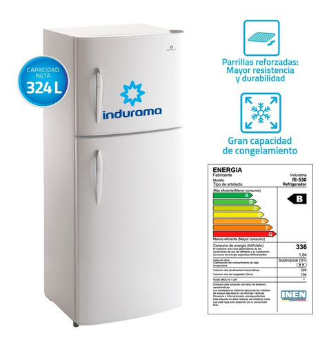 Refrigeradora Indurama Ri-530bl Avant Blanco 324 L