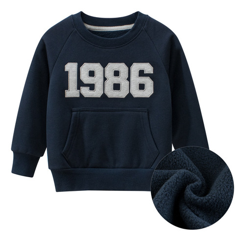 Sudadera De Manga Larga De Algodón Con Forro Polar Para 27 Niños
