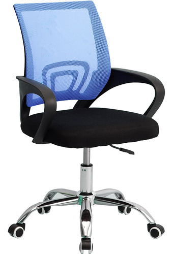 Sillon Ejecutivo Silla Oficina Pc Escritorio Regulable Rueda Color Azul