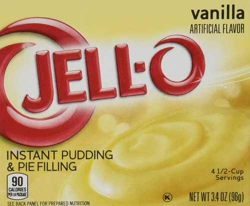 Jell-o Pudin Instantaneo De Vainilla Y Relleno De Tarta, 3.4