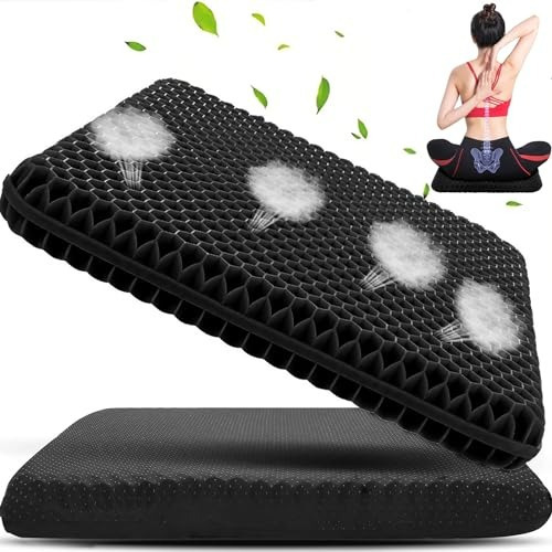Cojín Gel Transpirable Ergonómico Forma Panal Suave Lavable