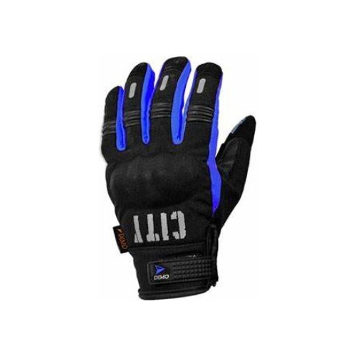 Guantes Moto Frio Madbike City Touch Con Proteccion Azul Xl