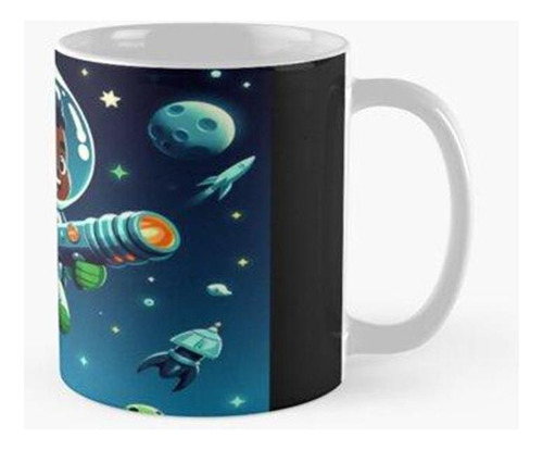 Taza Niños Guerreros Espaciales Luchan Contra Extraterrestre