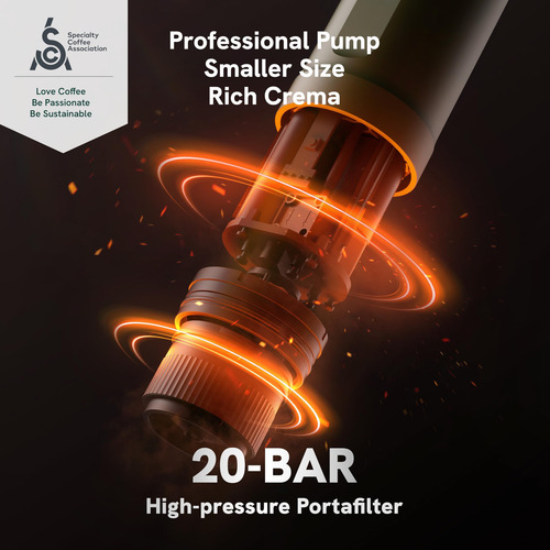 Máquina De Café Espresso Portátil Outin Usb-c, Camping