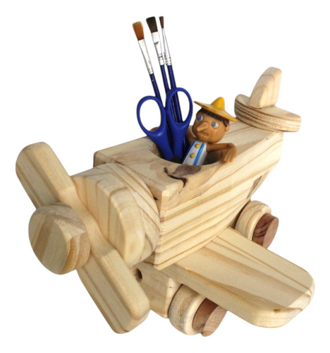 Avioneta De Madera Montessori Avion Torneado Madera De Pino