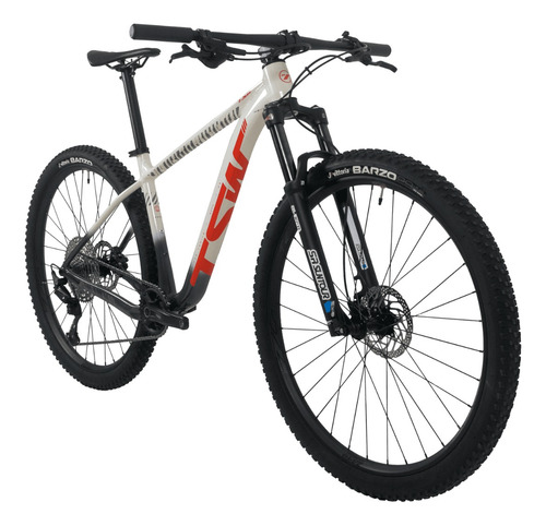 Bicicleta Tsw Nuuk Boost 29 Shimano Deore 12v Suntour A Ar Cor Branco/cinza/laranja Tamanho Do Quadro 17