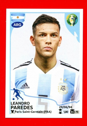 Lámina Álbum Copa América Brasil 2019 / Leandro Paredes #137