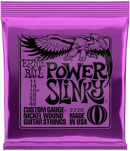 Jgo. Cuerdas Ernie Ball P/guit Elect Power Slinky 11/48