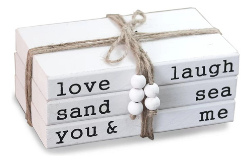 Love Laugh Sand & Sea You And Me - Decoracion De Libro Decor