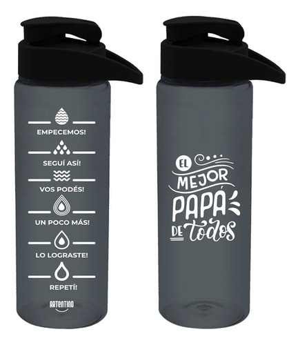  Botella Deportiva Agua Regalo Día Del Padre Papá Hombre 