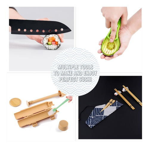 Kit De Fabricación De Sushi 27 En 1 Para Principiantes