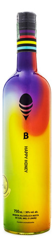 Gin B Happy Honey 750ml Bebida Mista De Gin Mel E Limão
