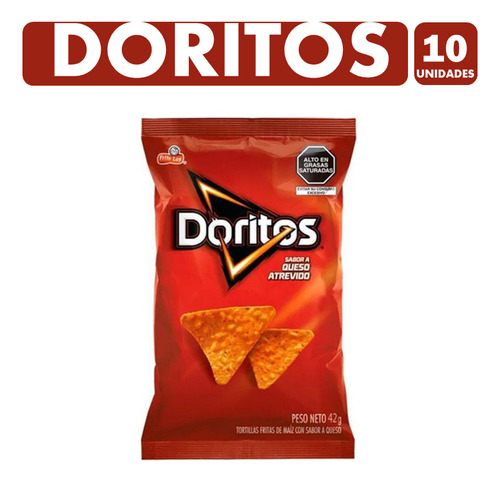 Doritos Sabor Queso 42g De Evercrisp (pack Con 10 Unidades)