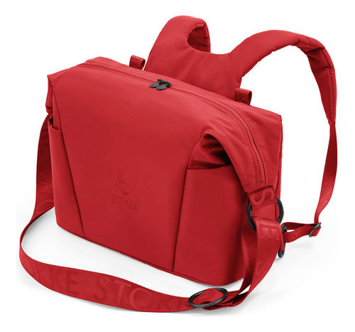 Stokke Xplory X - Bolso Cambiador, Color Rojo Rub - Se Dobla