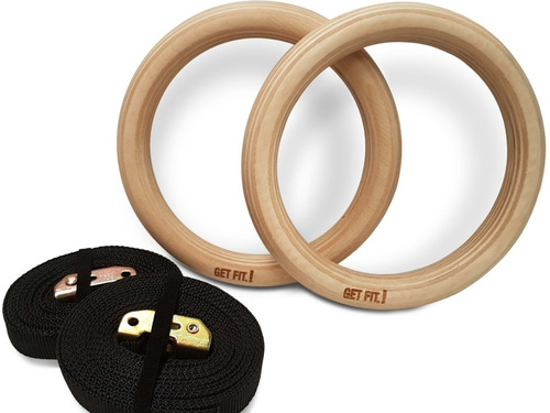 Anillas De Madera Get Fit! Para Cross-fit Gimnasia Deportiva