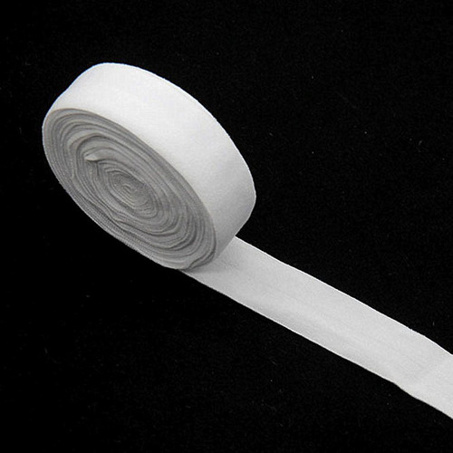 Cordão Elástico Trançado Com Miçangas Branco Branco 2cm