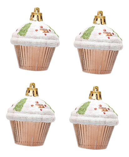 2 X 4 Adornos Navideños Para Cupcakes, Adornos Para Colgar